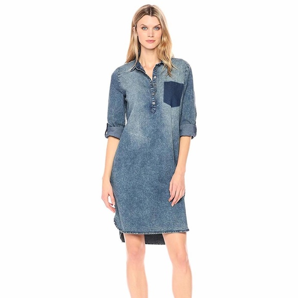 Bandolino Dresses & Skirts - Bandolino Keira Belted Dress Denim Shadow Pocket